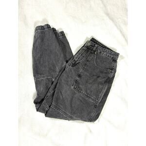 Ragged Jeans Black Patchwork Carpenter Pants 32
